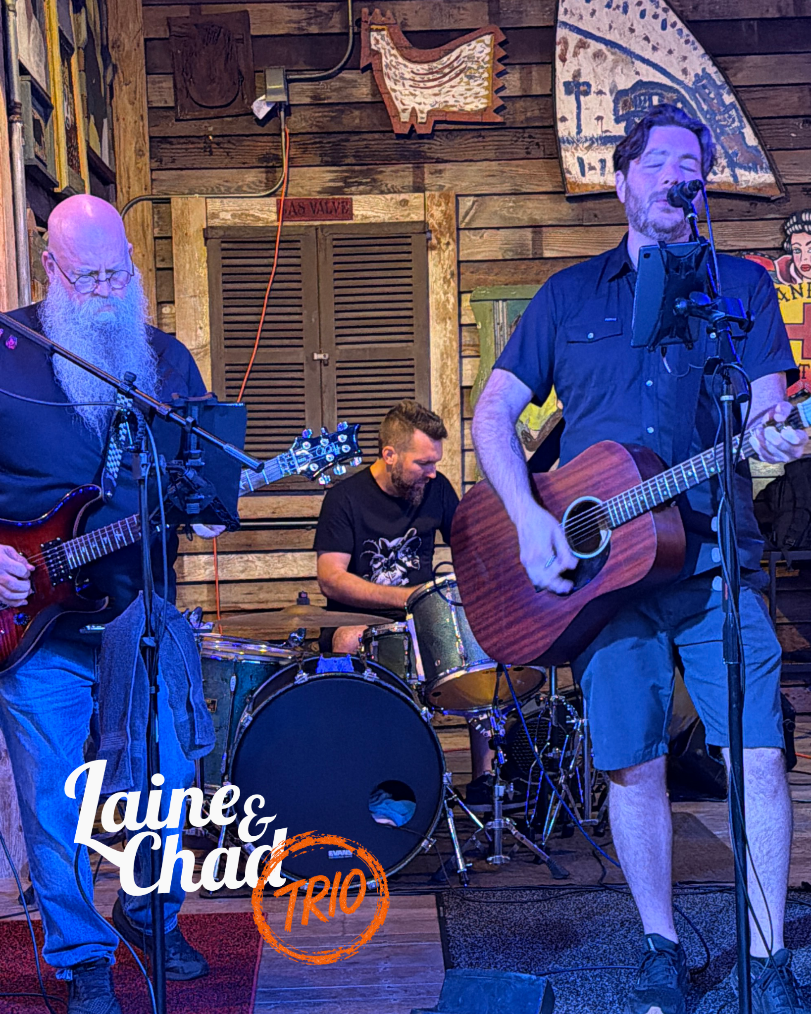 Laine & Chad trio performing live